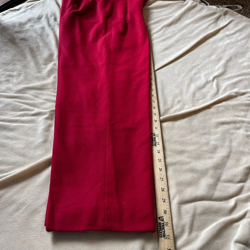 Vintage Anne Kein red wool cashmere blend pant suit - Picture 10 of 16